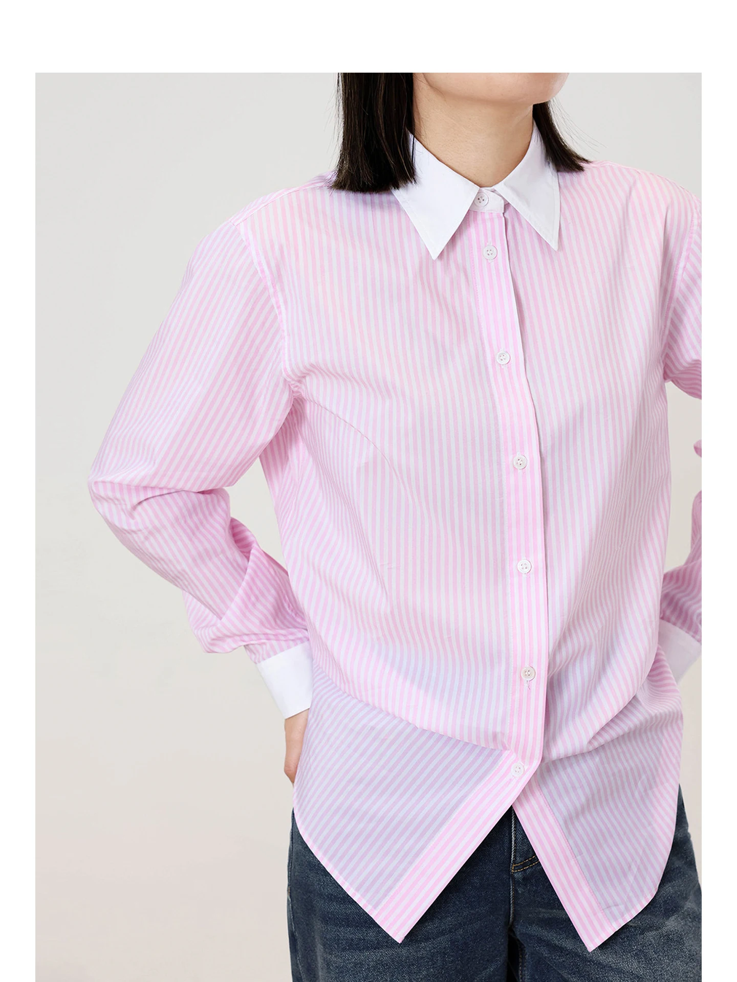 

Новая женская рубашка 317 Cool Touch: моющаяся, эластичная, с контрастными полосами, свободным воротником, из хлопка и полиэстера, для делового повседневного стиля.