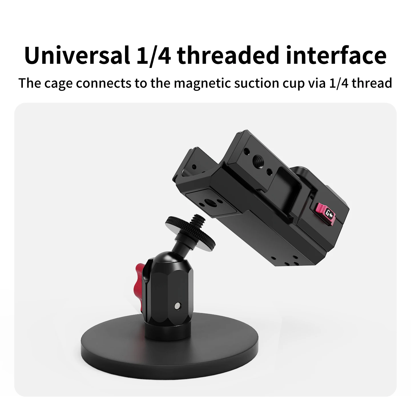 Magnetische Saughalterung für DJI Osmo Pocket 4 Pro Gimbal Aluminium-Käfig Magnetbasis 360° ° Kugelkopf für Metall-Oberflächenhalterung – Detail 10