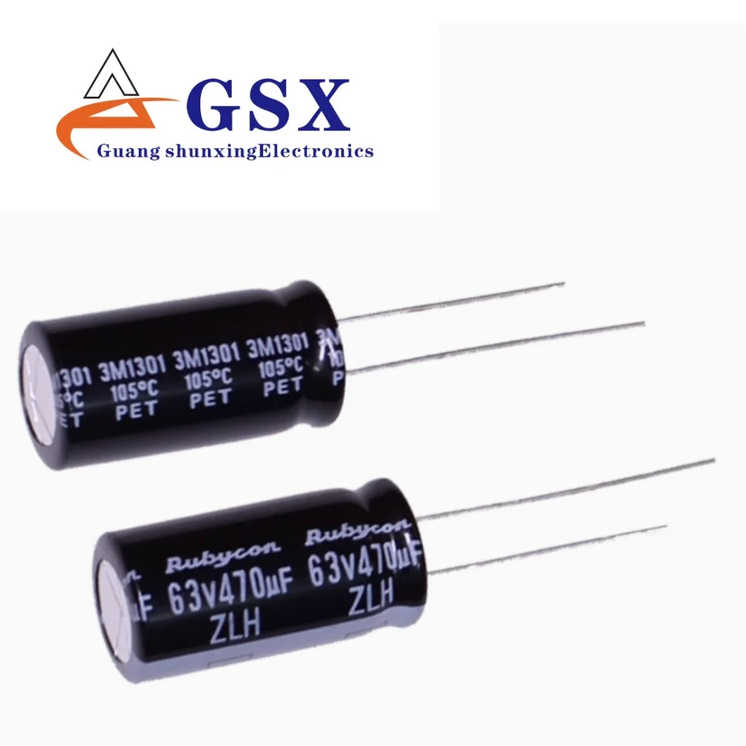 

470UF 63V imported aluminum electrolytic capacitor 63v470uf 12.5 * 25 ruby ZLH long life