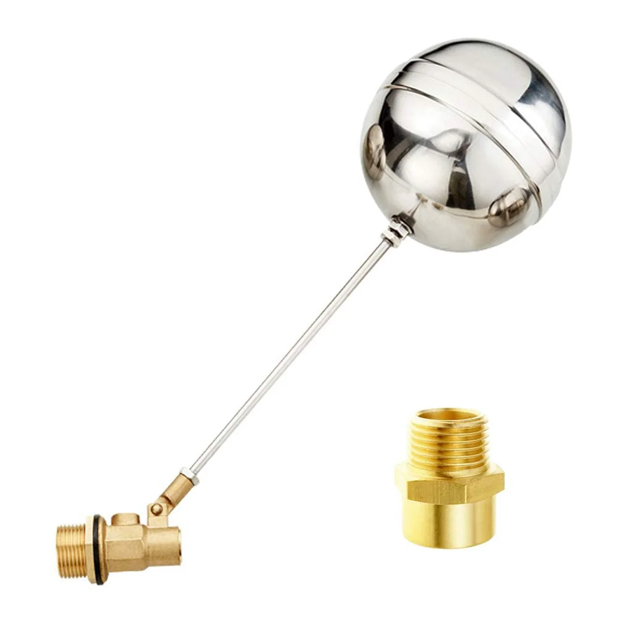 

3/4 Inch Threaded Float Valve and Brass Pipe Connector Floating Float Valve Water Tank Automatic Water Level Control