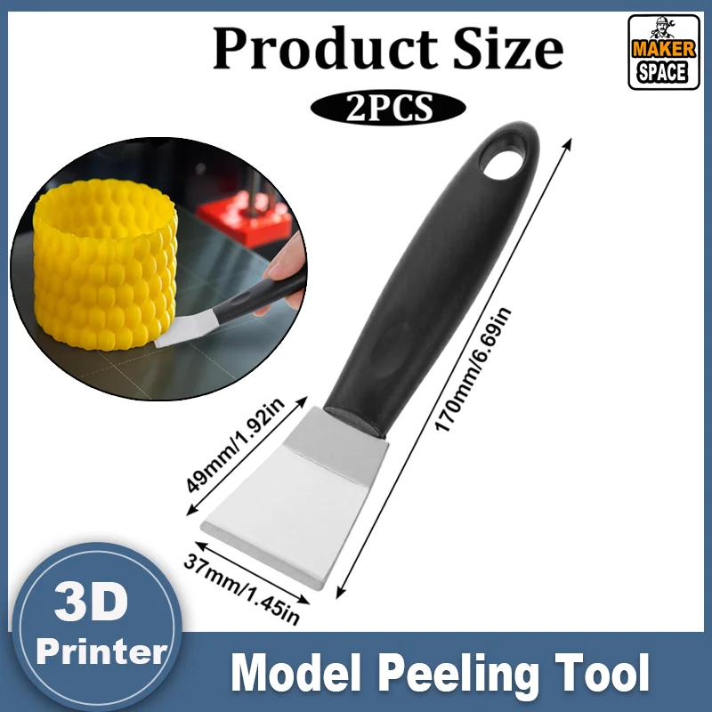 

3D Printer Tool 3D Printer Scraper Tool Upgraded Polished Stainless Metal 3D Printer Spatula 3D Printer Scraper for 3D Printing