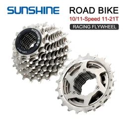 Sunshine Racing Bike Freewheel 10 11 Speed Velocidade 11-21T Bicycle Cassette Sprocket Road Bikes Ratchet KMC X10 X11 Chain