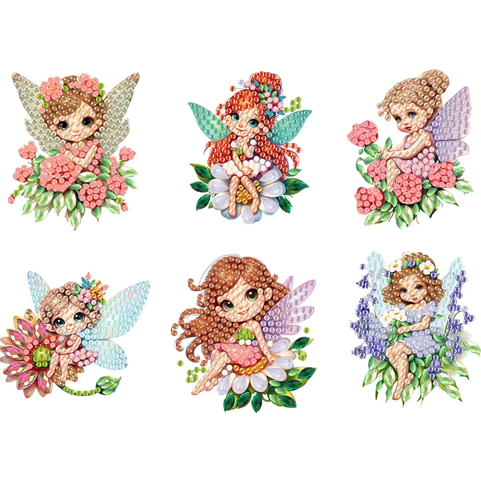 6pcs Acrylic DIY Animal Series Diamond Art Fridge Magnet Kit Diamond Painting Magnets DIY Art Fridge Magnet Refrigerator Sticker