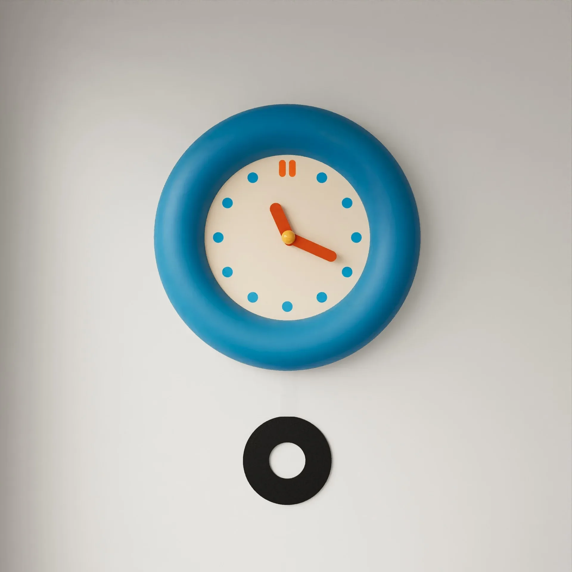 Silent Modern Wall Clock, Minimalist Designer Clock with Classic Ding-Dong Cat Color, Ideal for Home Decoration and Gifts