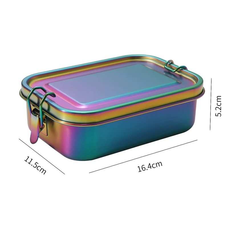 Stainless Steel Bento Box Leakproof Metal Lunch Box With Removable Divider Lunch Box For Children And Adults