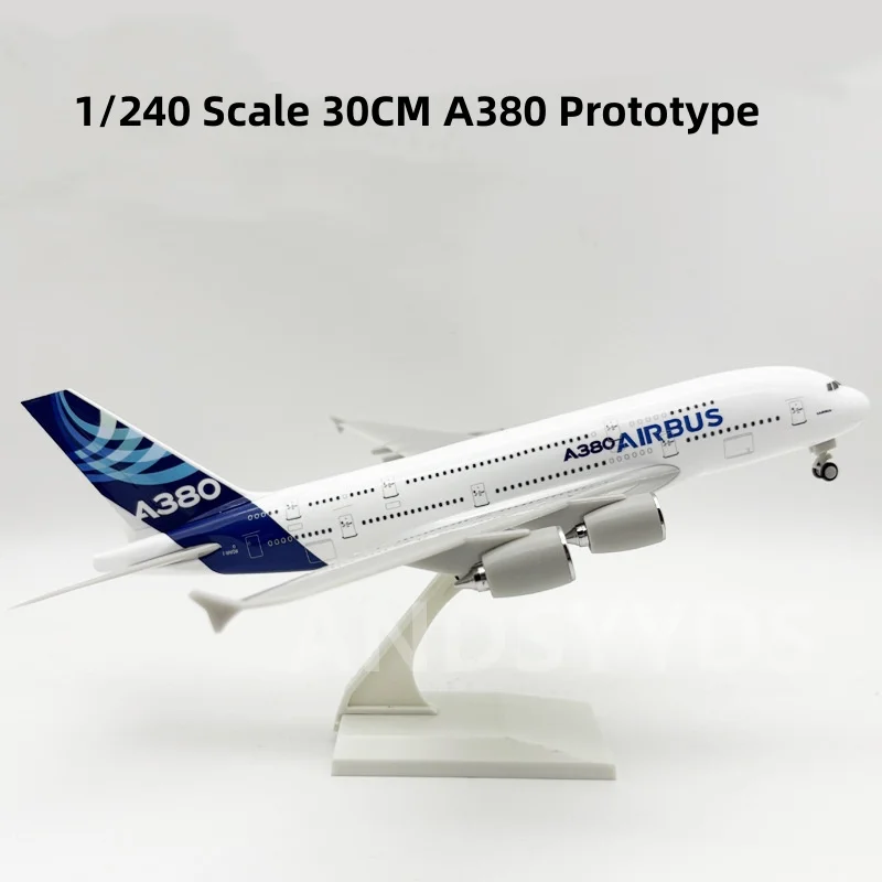 

Diecas масштабная модель самолетов 1/240, 30 см, прототип A380, игрушечный самолет, модель Airways a380, смола для сбора подарка авиации