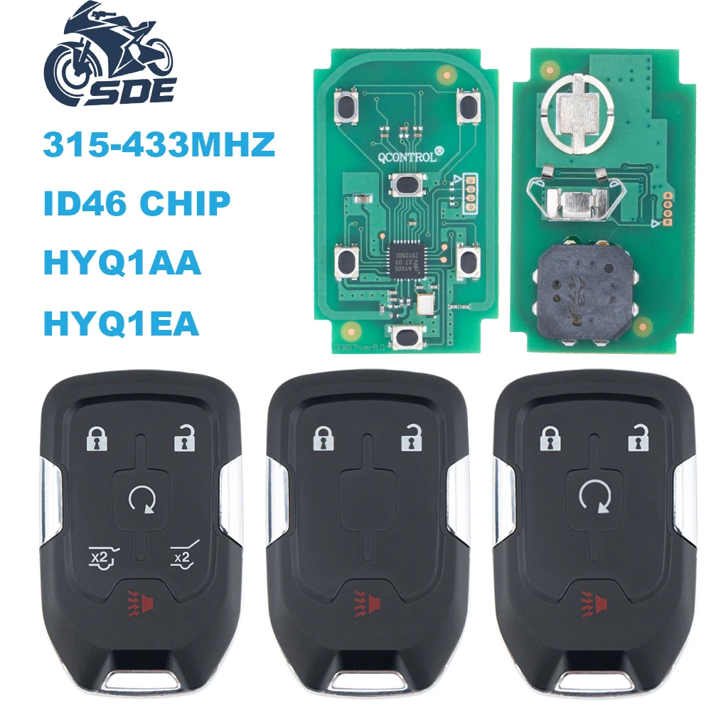 

SDE 315/433 МГц HYQ1AA/HYQ1EA удаленный ключ от машины для Chevrolet Tahoe Silverado Suburban GMC Terrain Acadia YUKON XL Sierr