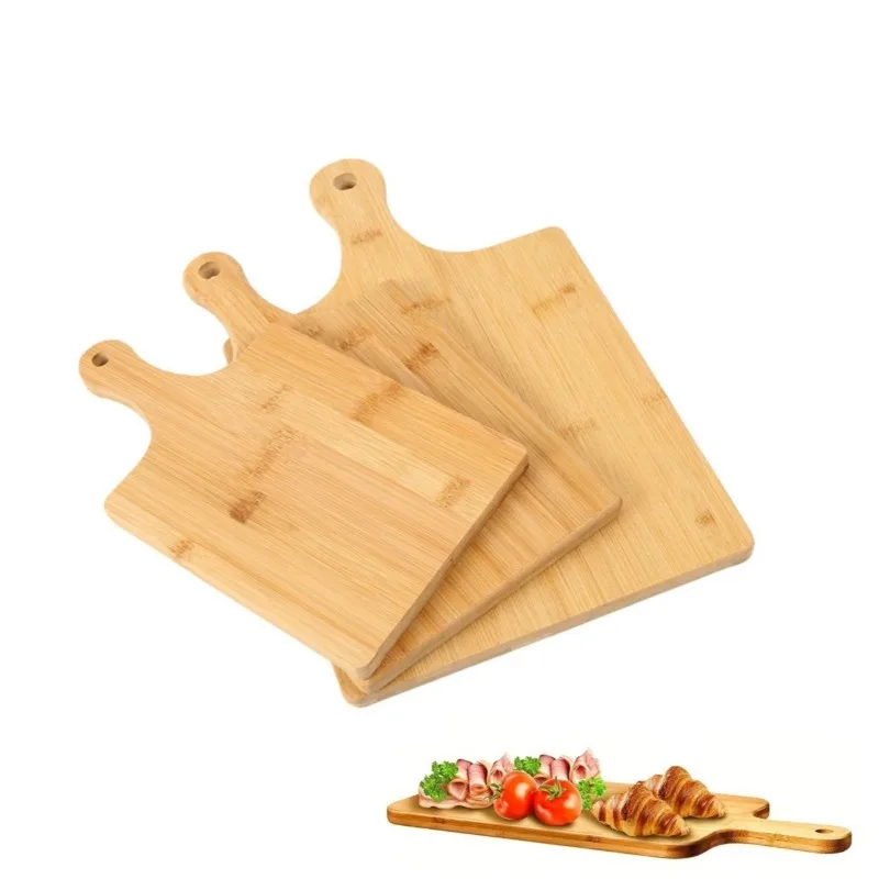 

Wood Cutting Board with Handle Bamboo Wooden Serving Kitchen Chopping Boards for Pizza, Bread,Cheese,Charcuterie,Fruit,Vegetable