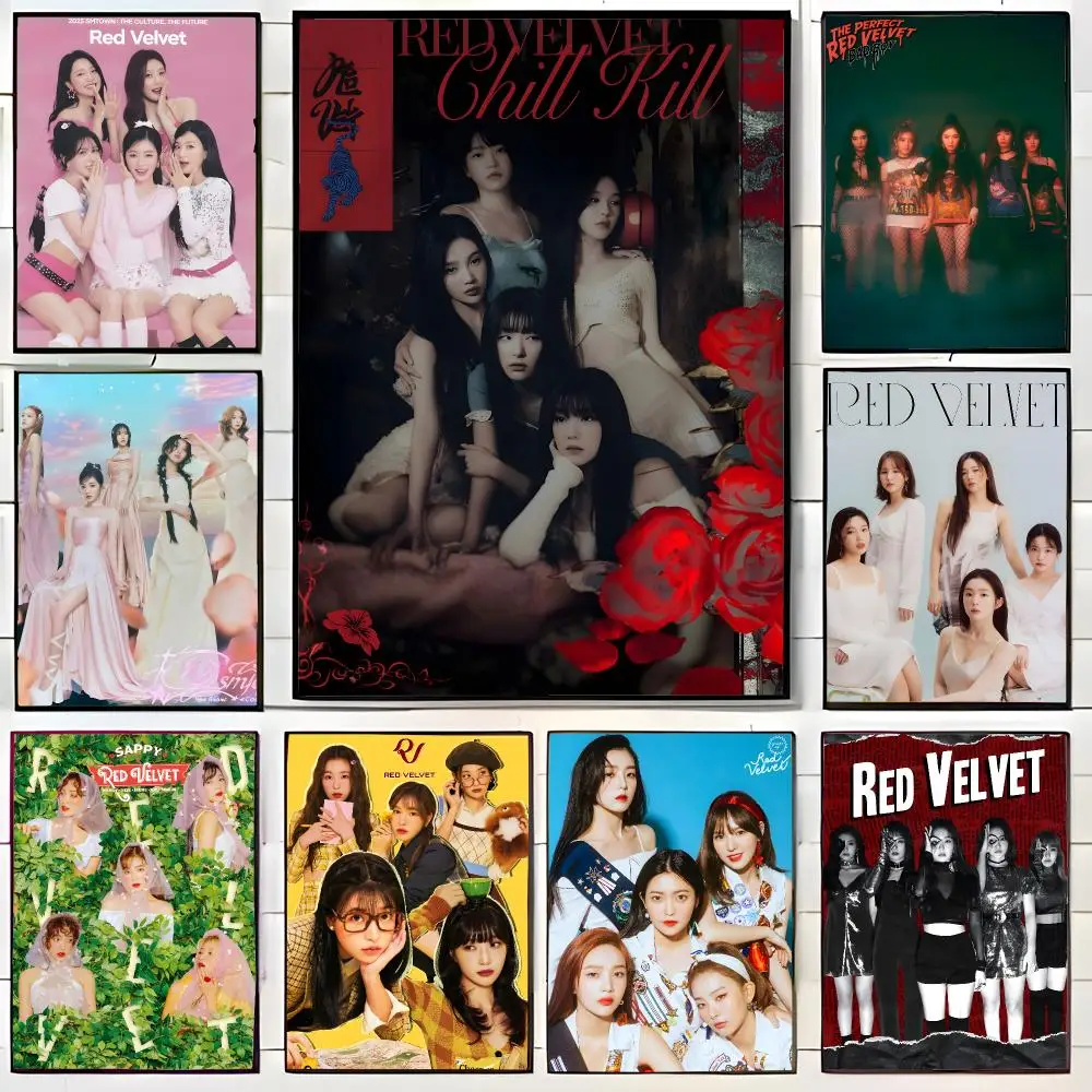 Vibrant Girlgroup R-Red Velvet Poster Wall Art Print Decorative Mural Home Decor Gift Unframed