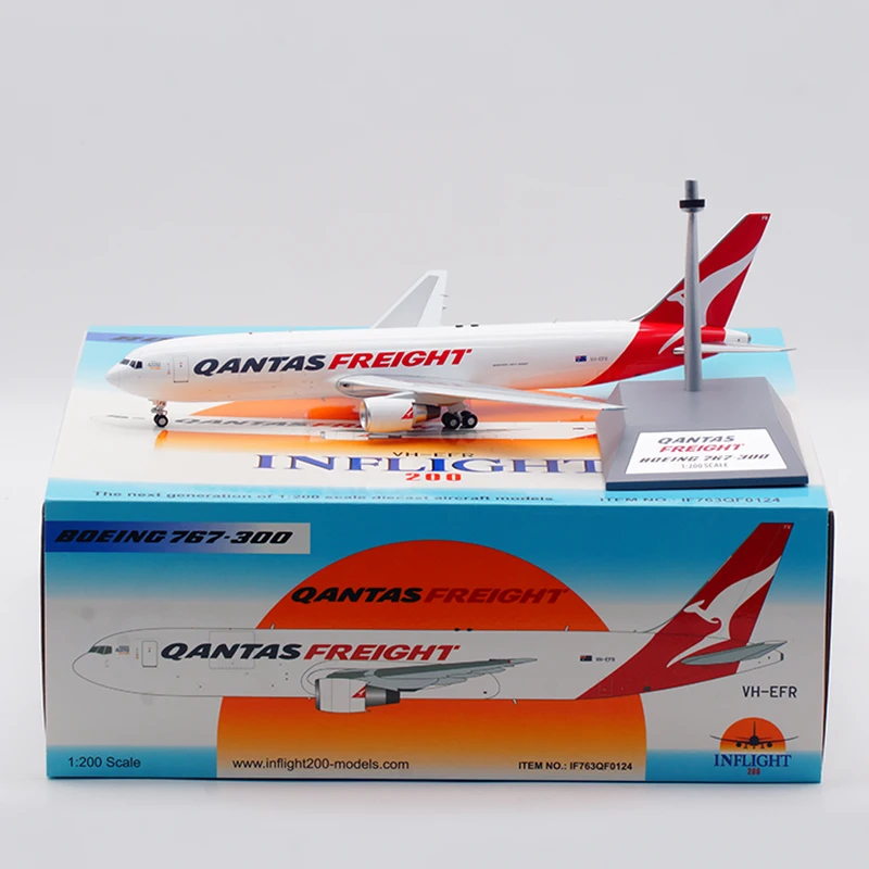 

IF763QF0124 Alloy Collectible Plane Gift INFLIGHT 1:200 Qantas Freight Boeing B767-300 Diecast Aircraft Jet Model VH-EFR