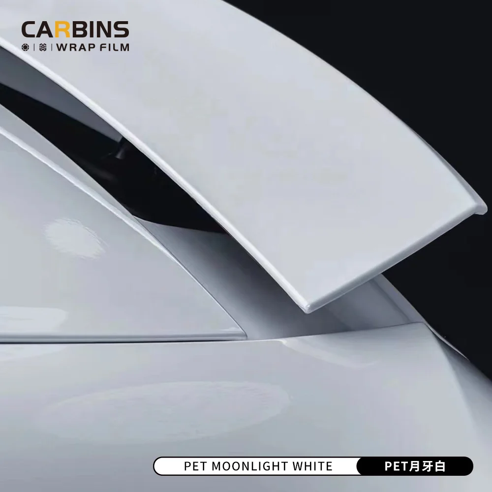 

CARBINS PVC Vinyl PET Moonlight White Car Film Vinyl Stickers Roll Self Adhesive Color Changing Sticker Car Accessories Sticker