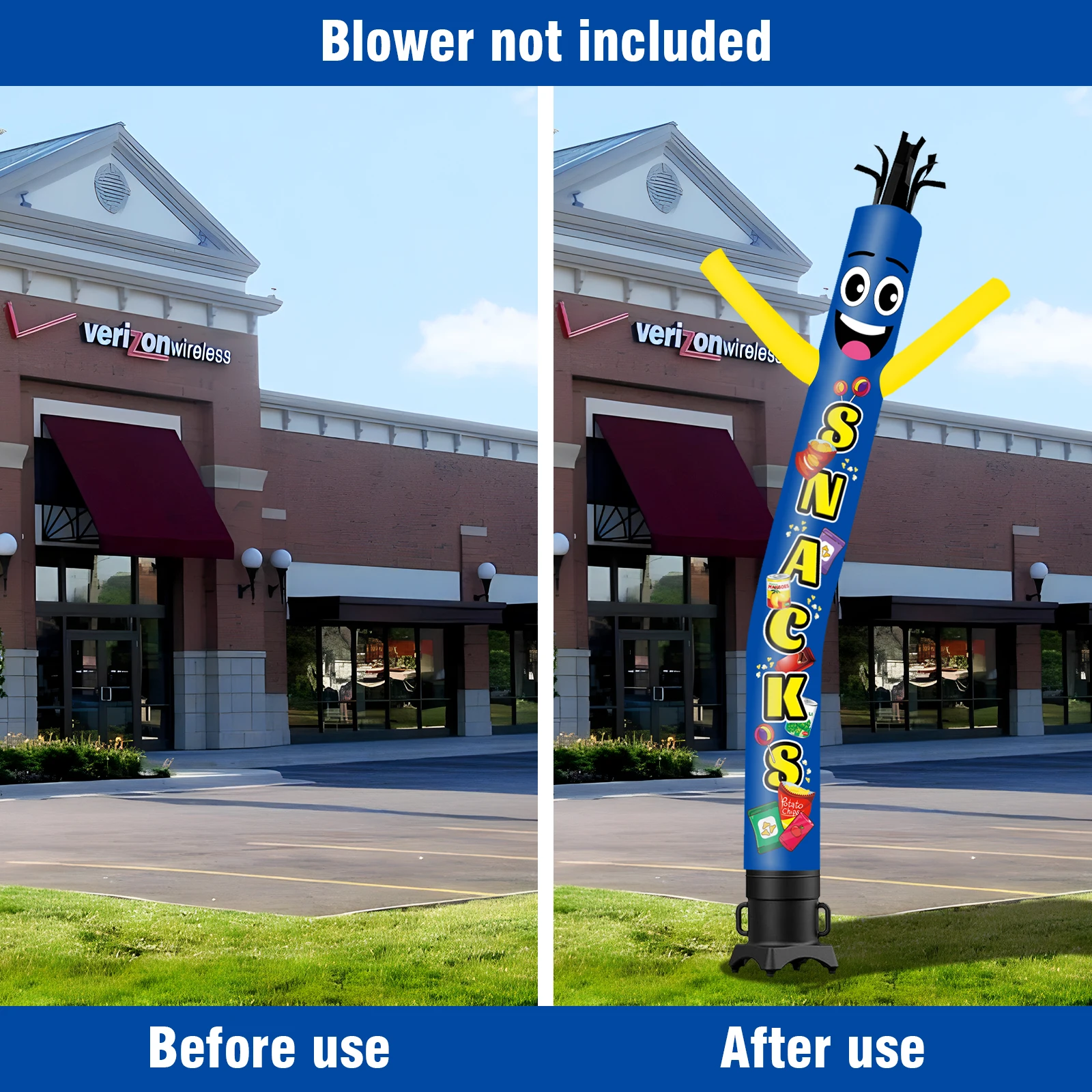 6/10/15/20FT Tall Inflatable Snack Dancing Guy for Outdoor Decoration Advertising(Blower Not Included)