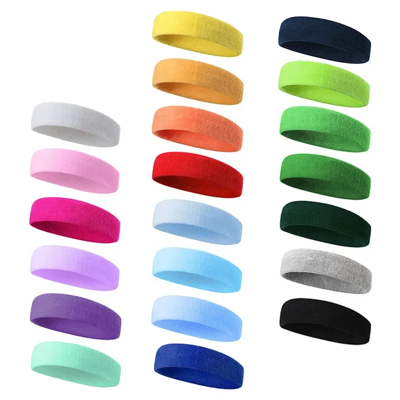 Pure Color Sports Headband Running Headwear Sweat-Absorbent Headband Basketball Antiperspirant Belt Fitness Sweat Guide Belt