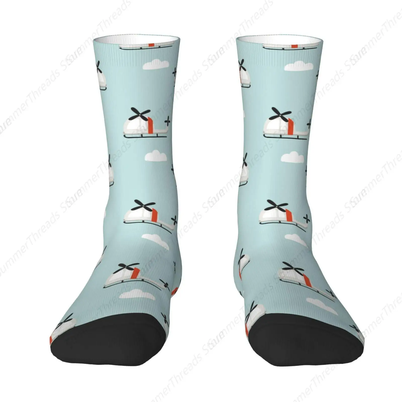 

Ambulance Helicopter Athletic Crew Socks for Men Women Cool Cute Crazy Funny Sport Colorful Novelty Socks 15-16''