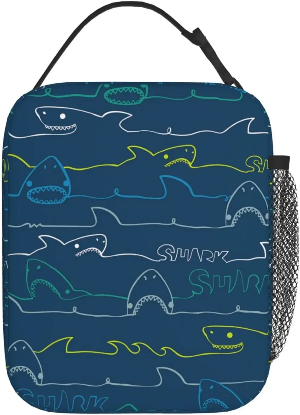 Lunch Box for Kids Girls Boys Shark Lunch Bag Cooler Tote Reusable Insulated Container Gifts for Picnic Travel Work School