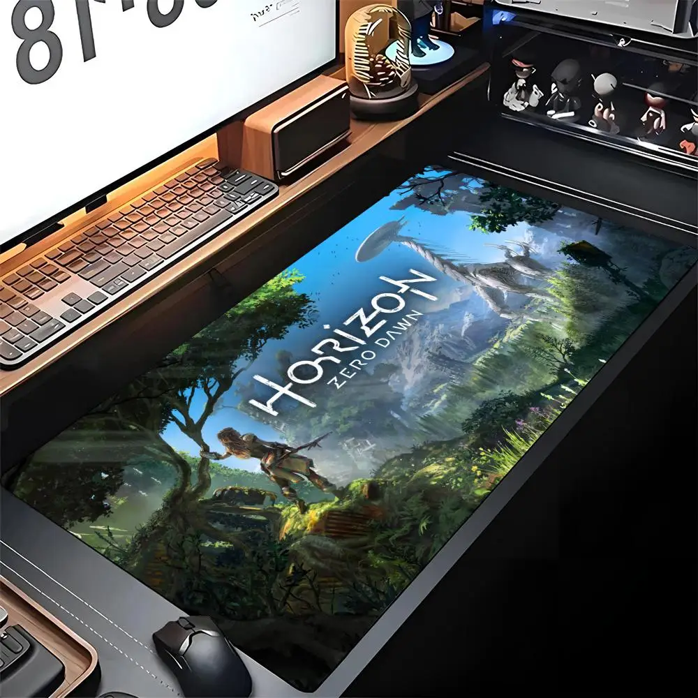 Horizon Zero Dawn Mouse Pad Gaming Locking Edge Big Computer Gamer Large Rubber video game Art Mousepad Laptop Desk Mat