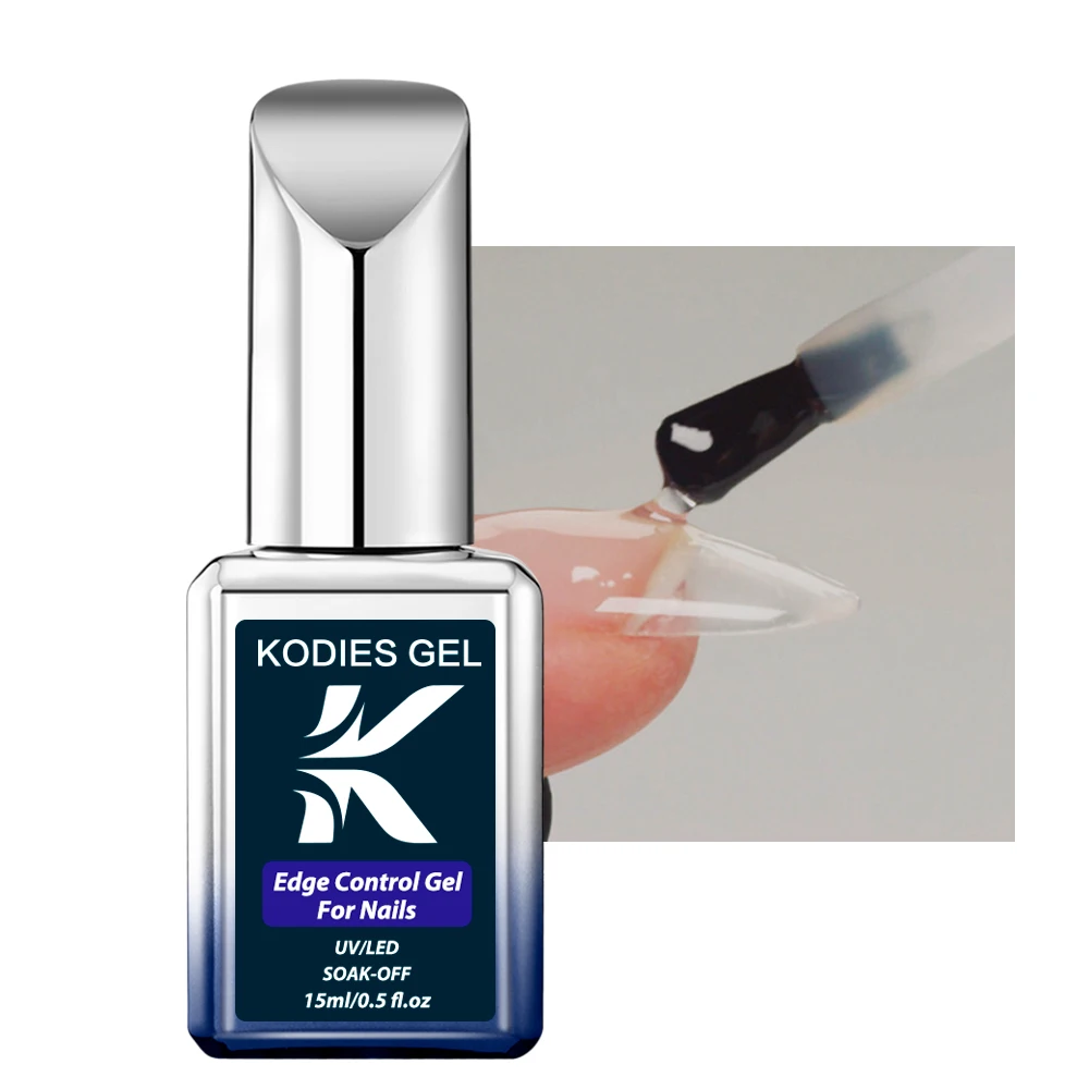 KODIES GEL Nail Edge Control Gel Polish Strong Reinforce Gel Base Coat 15ml Semi Permanent UV Shine Top Coat Manicure Nail Art