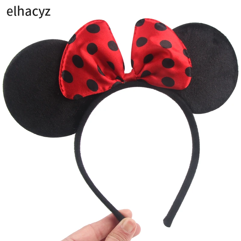 Mausohren-Stirnband für Erwachsene und Kinder, Mädchen-Geburtstagsparty, Pailletten-Punkte-Schleifen, Accessoires, Kinder-Kopfbedeckung, Party-Haarband – Detail 7