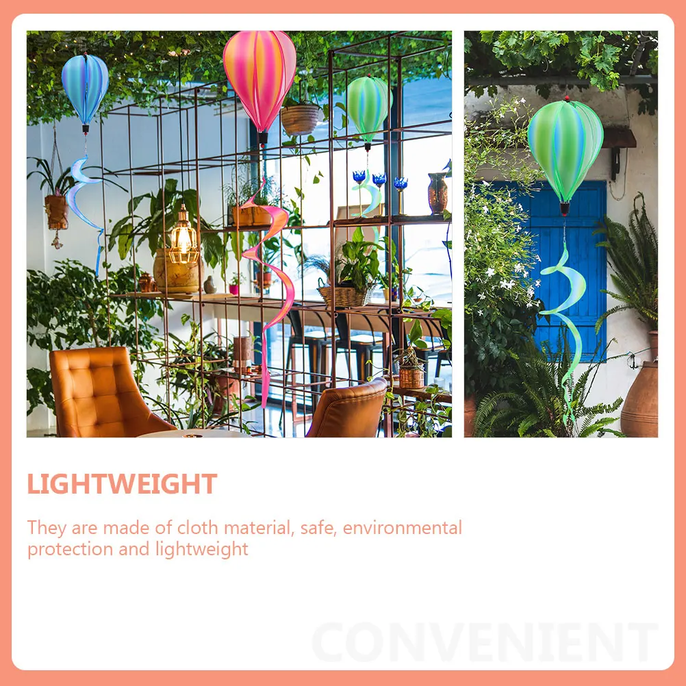 

Colorful Hot Air Balloon Cloth Wind Spinner Outdoor Garden Hanging Decor Birthday Party Yard Decoration Gift Hot Air Balloons