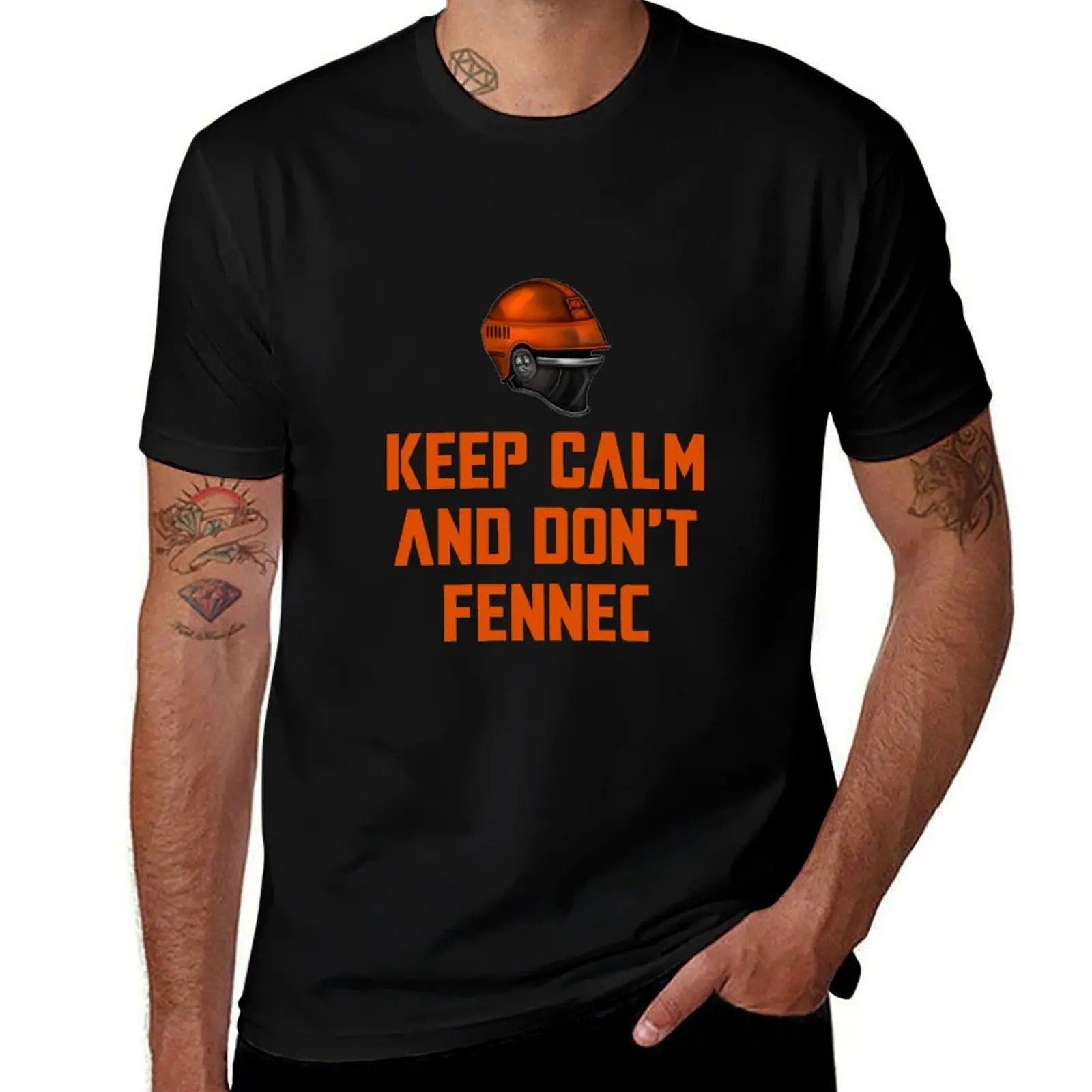 Футболка Keep Calm And Don't Fennic - минималистичная, повседневная, легкая, летняя, с короткими рукавами