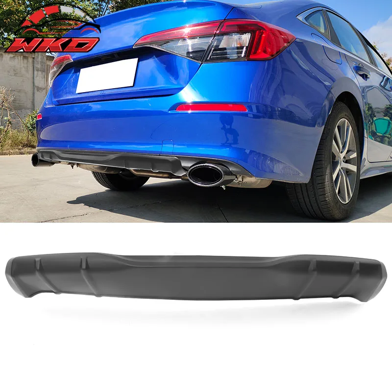 Rear Bumper Diffuser For Honda Civic 11th Gen 2022-2026 MD Style PP Lip Matte Black Auto Accessories