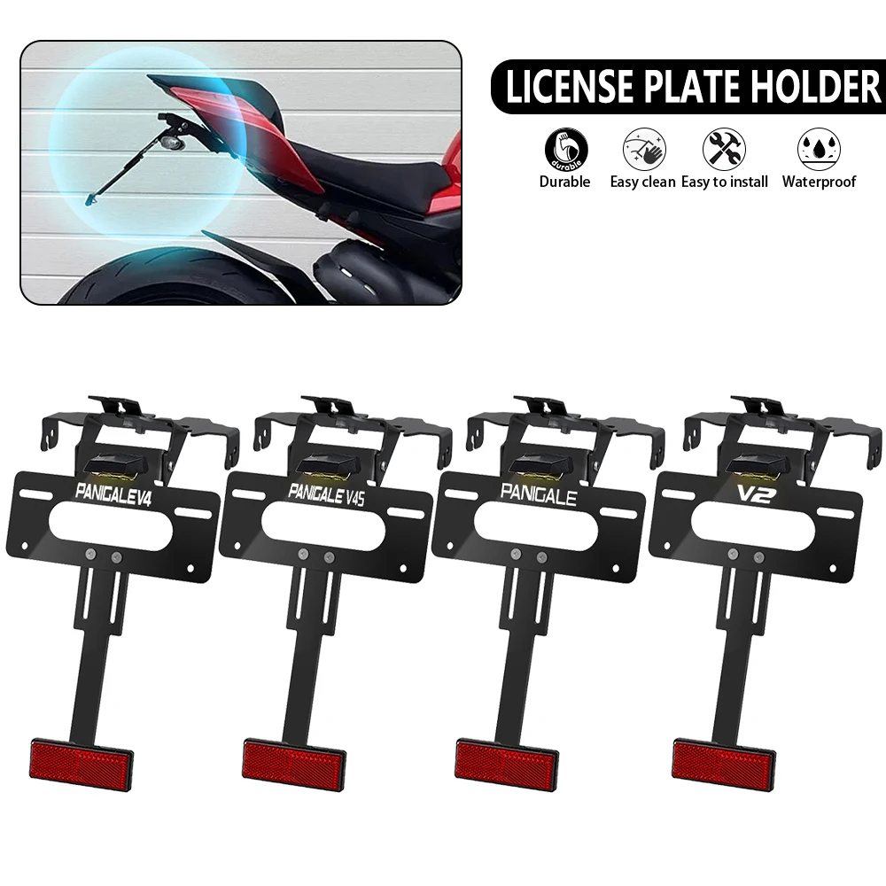 

Motorcycle For Ducati Panigale V4 R S SP SP2 V4R V4S V4SP / S Corse License Plate Holder Bracket Light Fender Eliminator Kits