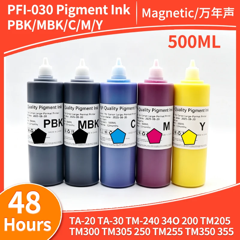 PFI-030 Refill Pigment Ink Compatible For Canon imagePROGRAF TA-20 TA-30 TM-240 TM-340 printer plotter PFI-030 PFI030Pigment Ink