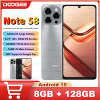 Global Version DOOGEE Note 58 Android 15 Smartphone 8GB RAM+128GB ROM 6.75\