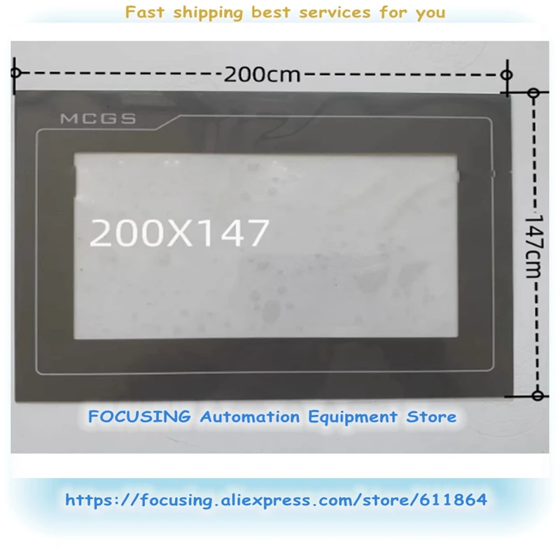 MCGS tela de vidro de toque de 7 polegadas para TPC7021 7022 7032 7062 7072