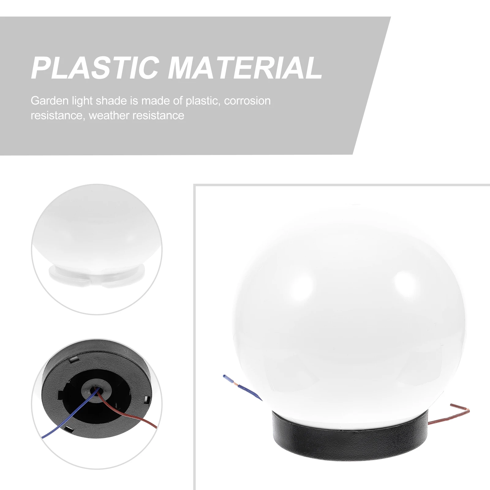 

Garden Lamp Cover Pendant Shade Replacement Ball Opal Round Light Fixture Plastic Post Lampshade Fixtures