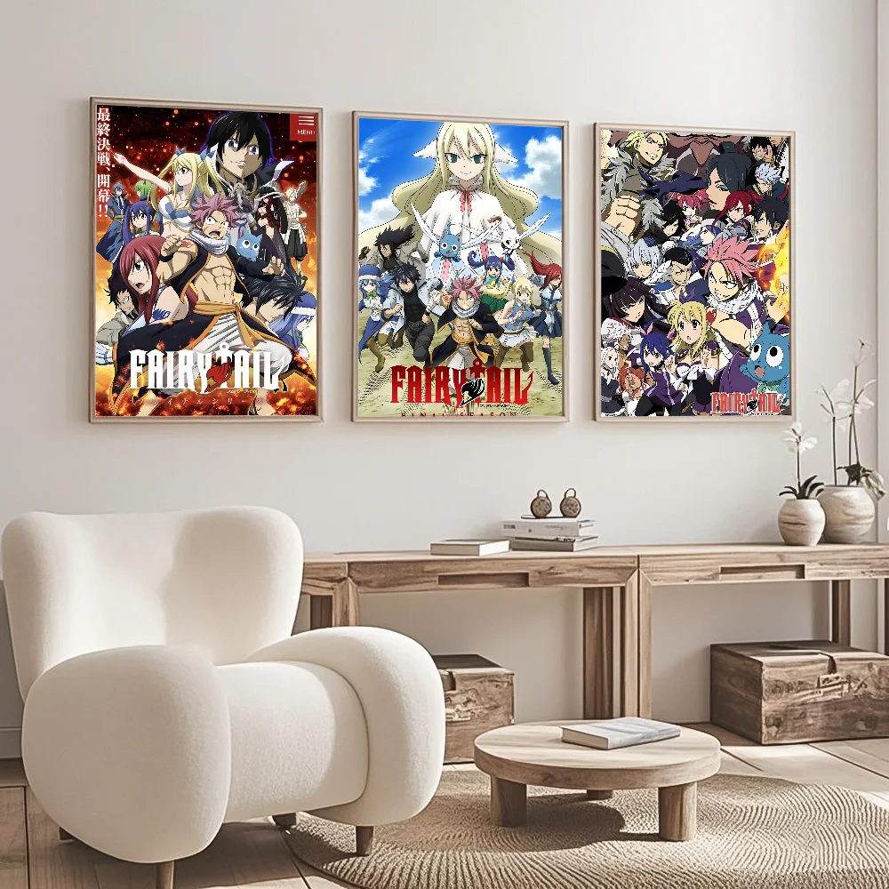 1 قطعة أنيمي F-الجنية الذيل ملصق رائع ملصقات مقاوم للماء جدار الفن لغرفة المعيشة غرفة الرجعية ديكور هدية طباعة عالية الجودة #5