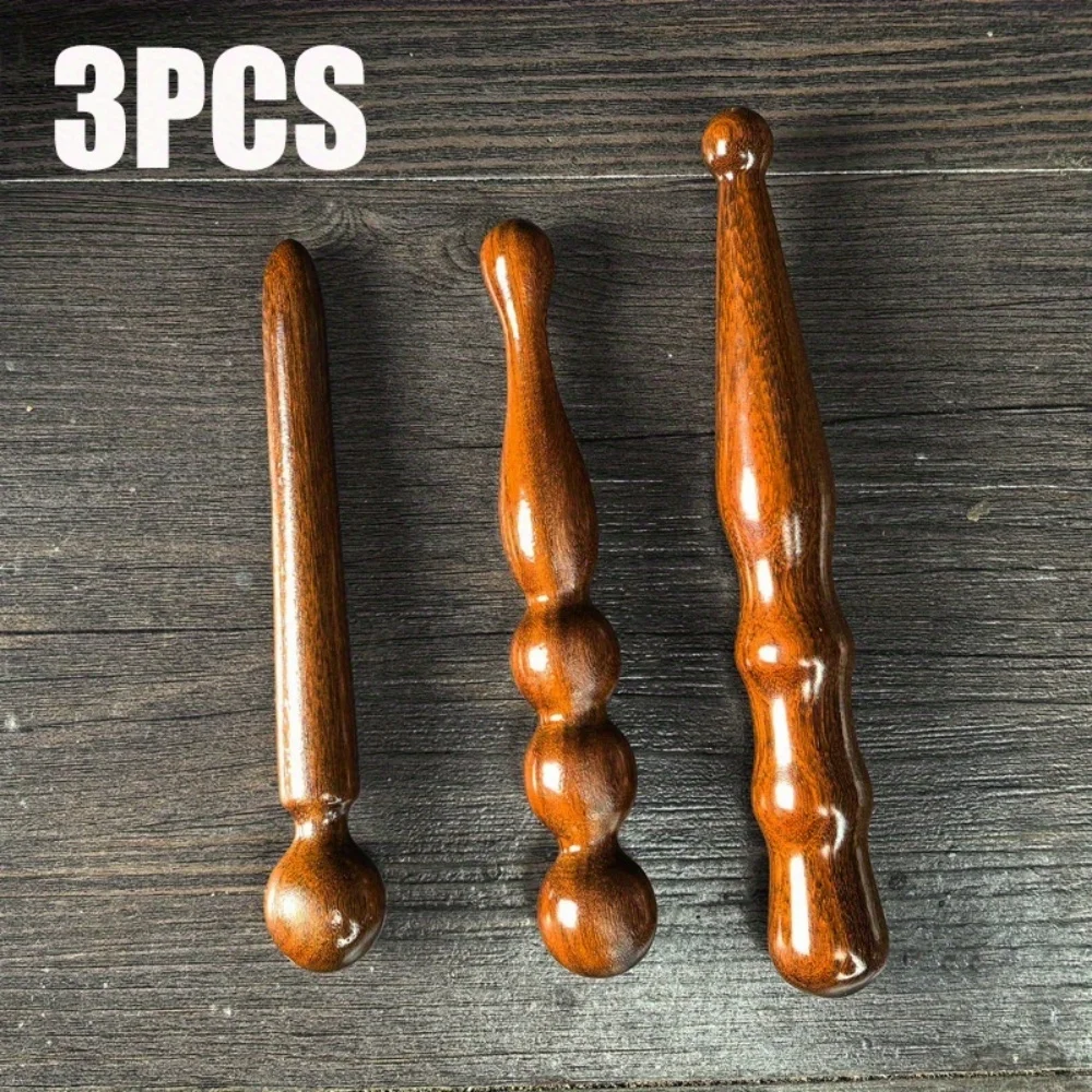 3 bâtons d'acupression en bois pour points corporels, bâtons de massage en bois pour les pieds, adaptés pour soulager la fatigue