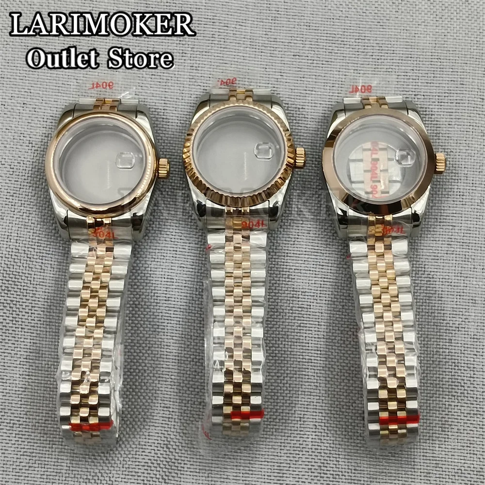 LARIMOKER 31mm women\'s watch  case glass back solid back suitable for   NH05NH06 movement sapphire glass case