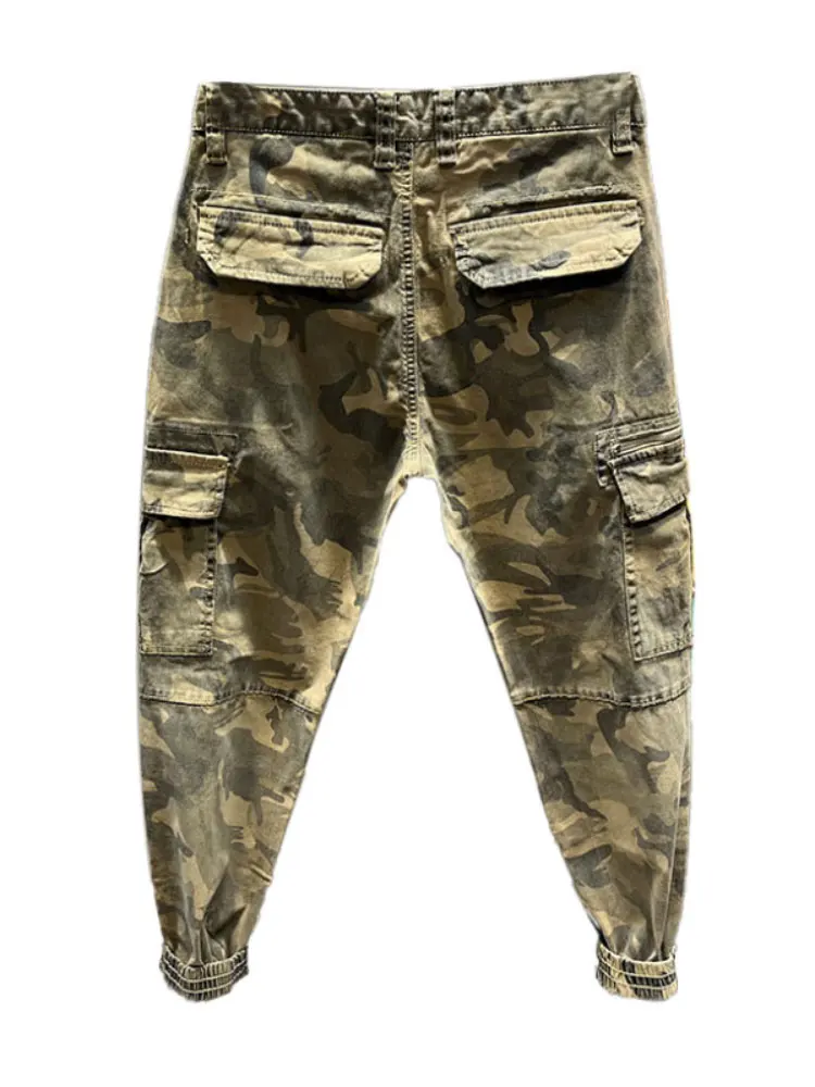 

MUSONMU Men's Summer Waed Pure Cotton Loose Casual Pants Retro American Sle Workwear Trousers with kets Faionable Ci...