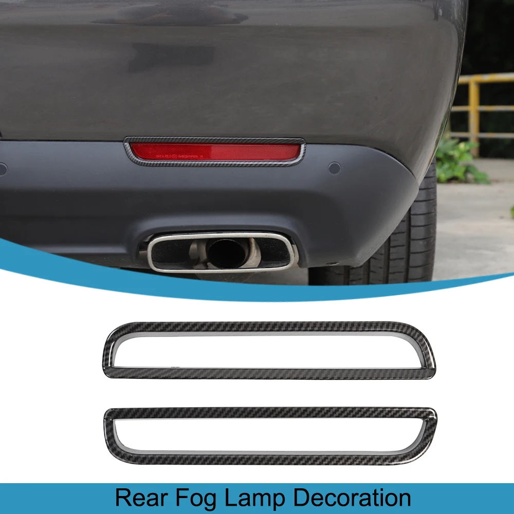 

Car Rear Fog Light Lamp Decoration Trim Cover Stickers for Dodge Challenger 2015-2023 Auto Exterior Accessories ABS Styling