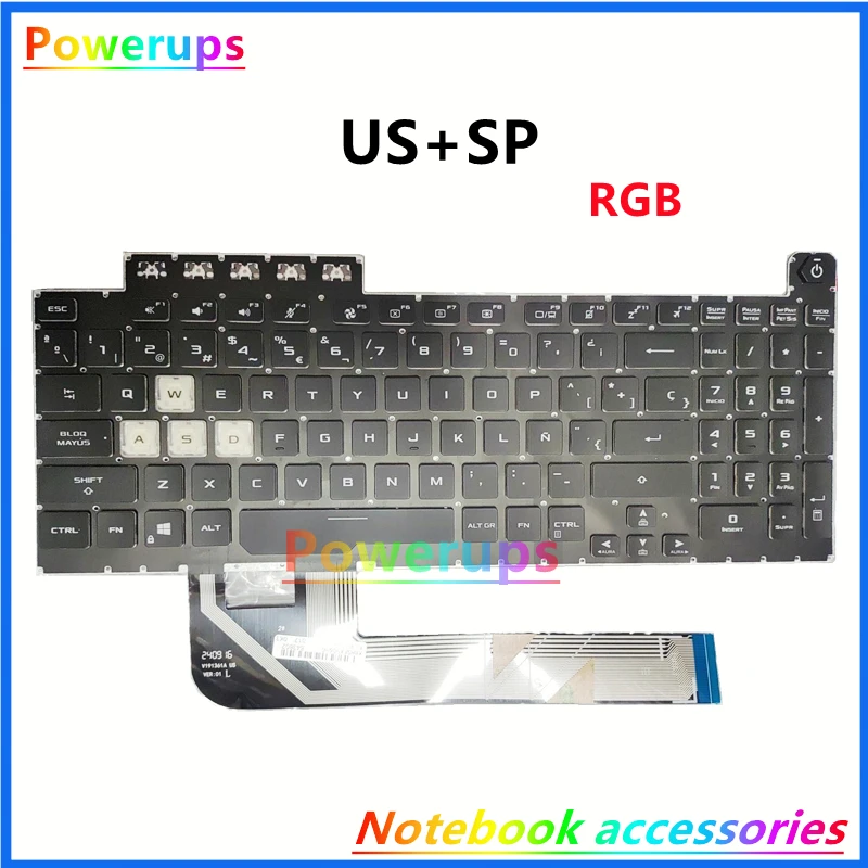 Laptop/Notebook US/UK/RU/SP Backlight Keyboard Shell/Cover/Case For Asus TUF Gaming 8 A15 F15 FX506 FX506H FA506 FA506II FA506IU