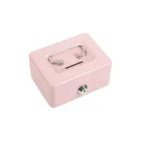 Security Box Mini Size Portable Key Safe with Key Key Lock Lockable Coin Box Creative Style Sturdy Steel Piggy Bank Home Storage 4