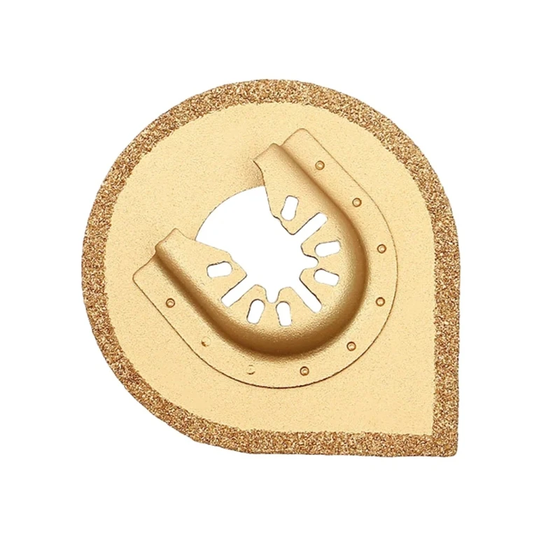 AC62-2Pc Oscillating Multitool Triangle Carbide Rasp Saw Blade Grind Blade Water Droplet Shaped Grinding Disc Trimming Blade