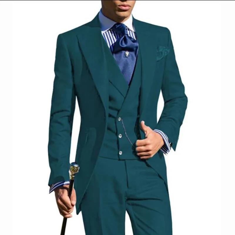 

New Arrival Terno Masculino Slim Fit Blazers Groom Suits for Men Fashion Best Man Formal Wedding Dress ( Jacket + Vest + Pants )