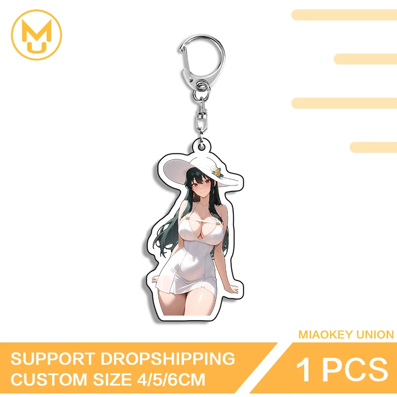 Yor Forger Pretty Girl Keepsake Gift Animelover Attractive Acrylic Keyring Lobster Clasp Novelty Popular Pendant Jewelry