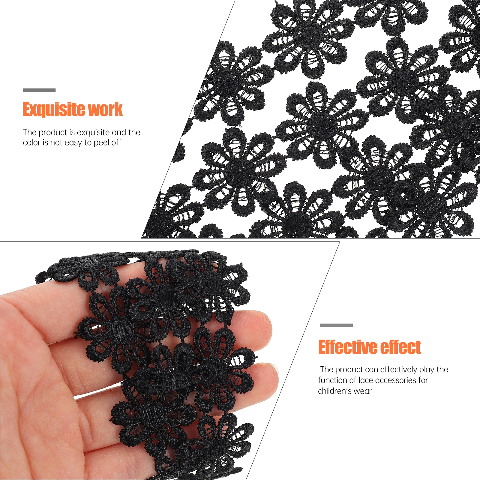 

Lace Patch Premium Material Decorative Trim Hairpin Accessory Sewing Ribbon Polyester Yarn for Crafts