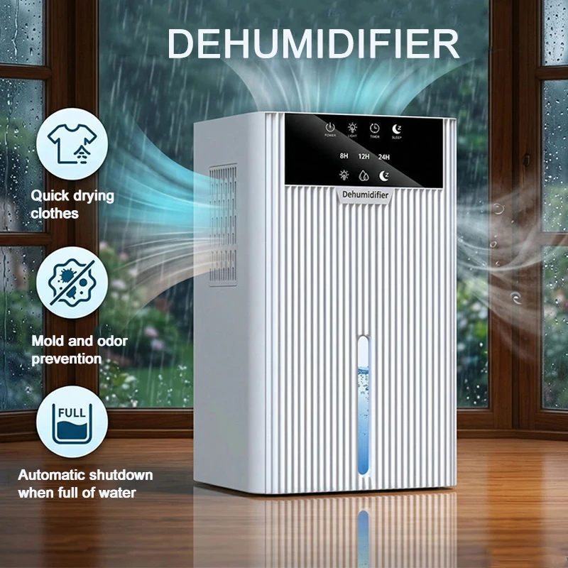 Portable Dehumidifier Moisture Absorber Air Purifier Drying Compact Humidity Control Device  2200ML Large Water Tank Household