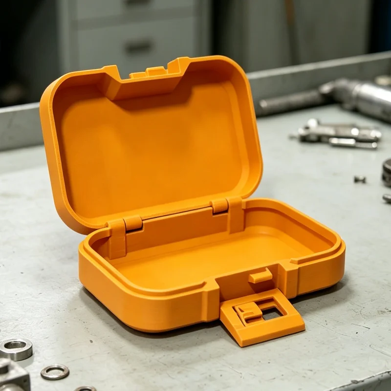 1pc Mini storage box - Portable lockable small parts storage box for screws/jewelry/handicraft items. Comes with self-assembly-f