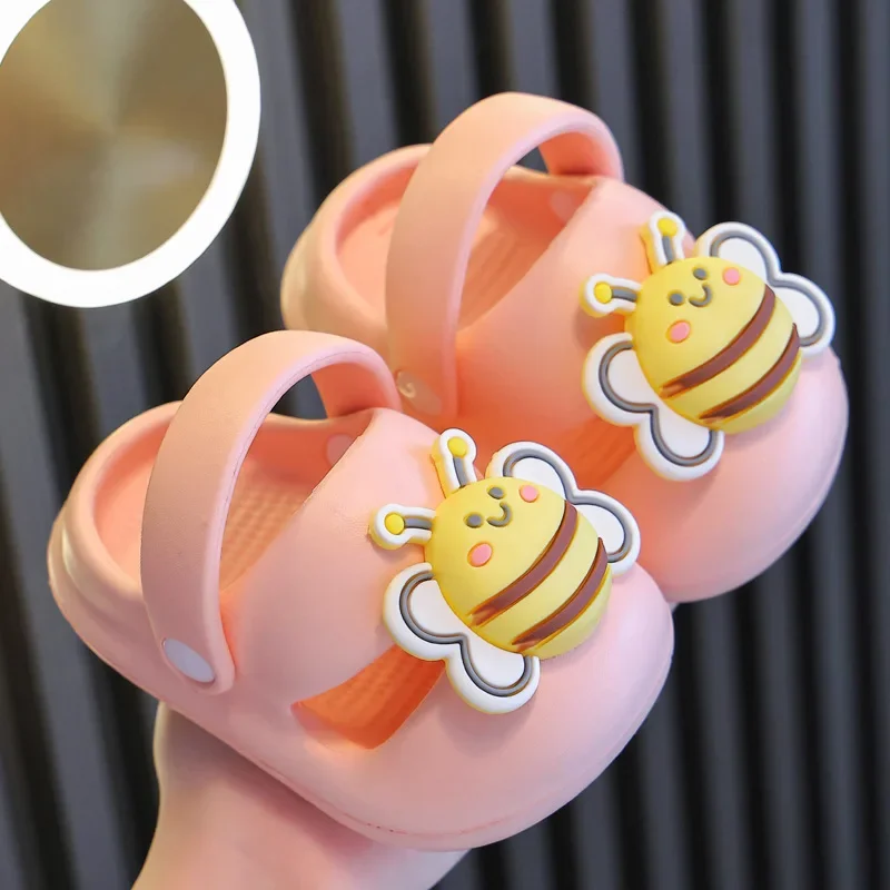 Summer Children Garden Clogs Shoes Boys&Girls Beach Sandal Kids Lightweight Breathable Cute Cartoon Slip On Mules Baby Slipper