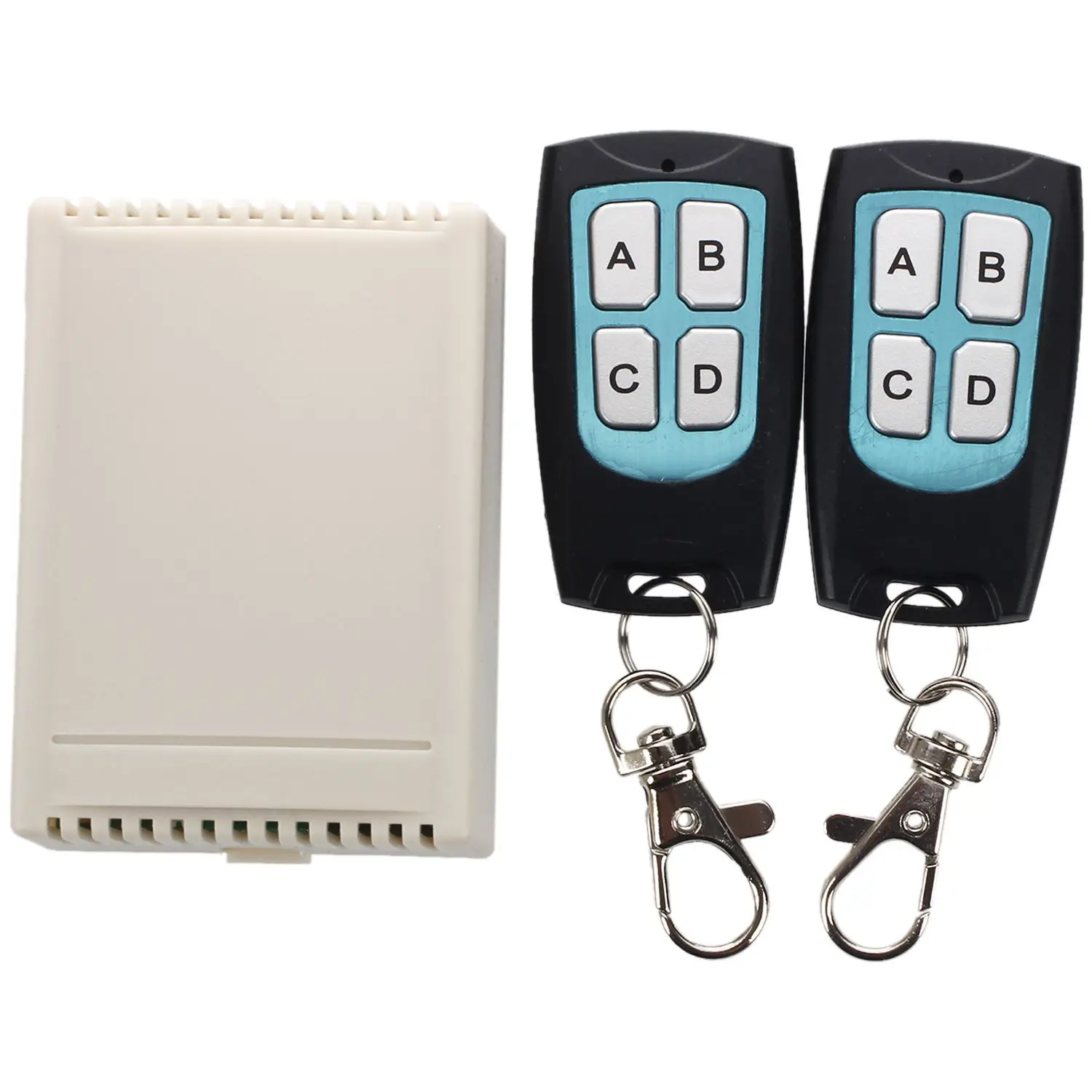 DC 12V 4 Channel 200M Wireless RF Remote Control Switch 2 Transmitter + Receiver