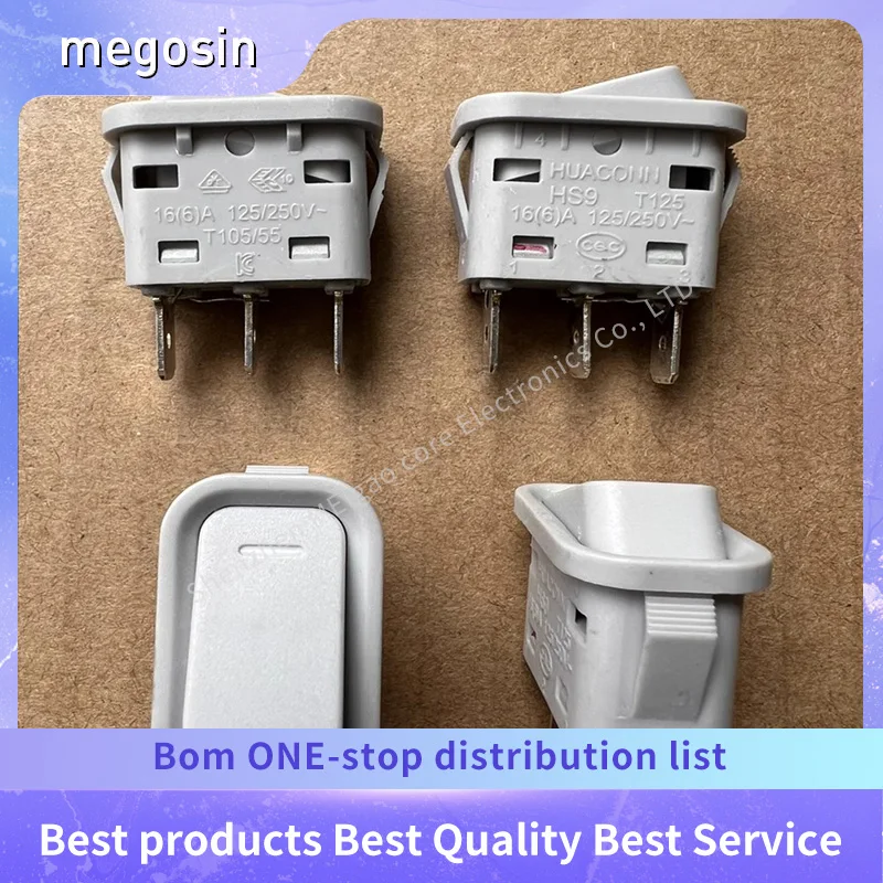 3-pin 2-position waterproof boat-shaped switch with orange light, suitable for electric heaters of 16A 250V