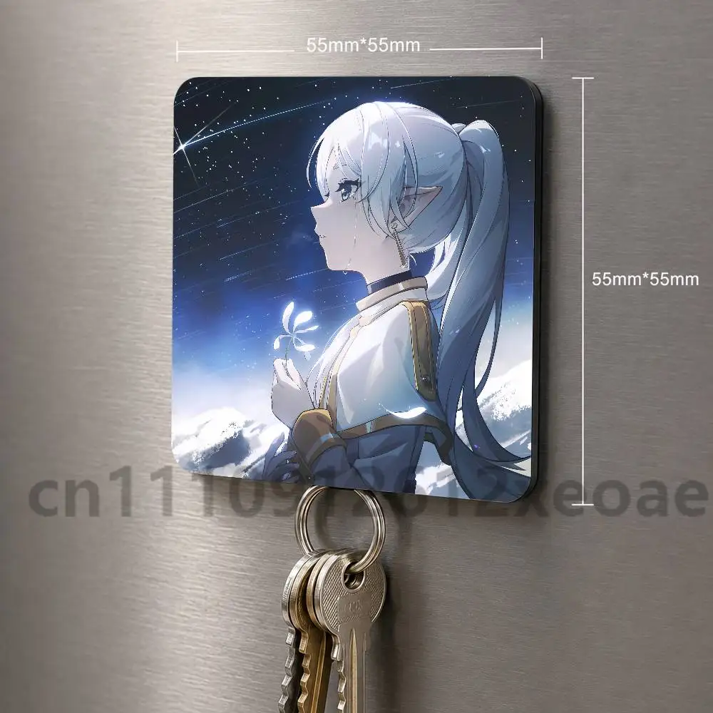 Himmel Frieren Square Fridge Magnet 55x55mm PVC Magnetic Sticker for Kitchen Office Decoration
