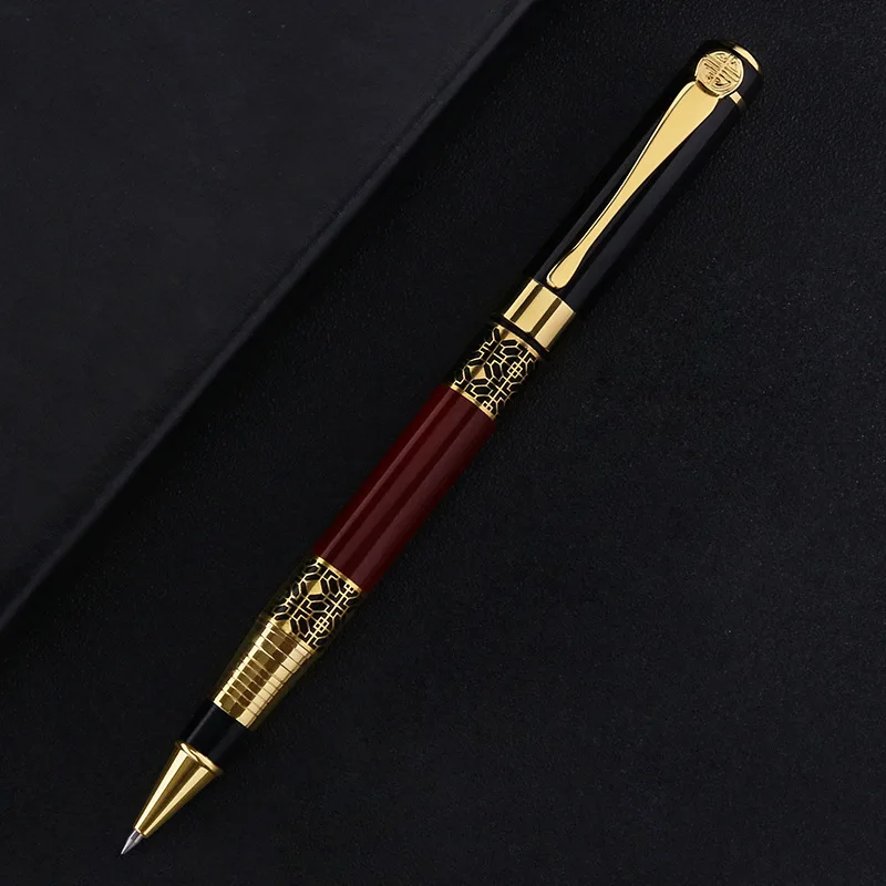 Drewno mahoniowe ziarno metalowe długopis Signature-perłowy długopis-neutralny długopis