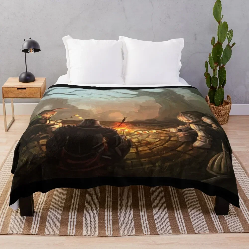 

Bloodborne Around The Campfire Throw Blanket Comforter Moving Loose Blankets