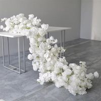 Uflower Luxury Artificial Flower Row 100/200cm Table Centerpiece Wedding Decoration Arch Backdrop Event Stage Flora